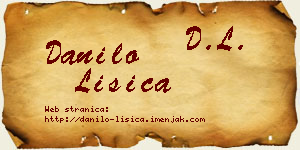Danilo Lisica vizit kartica